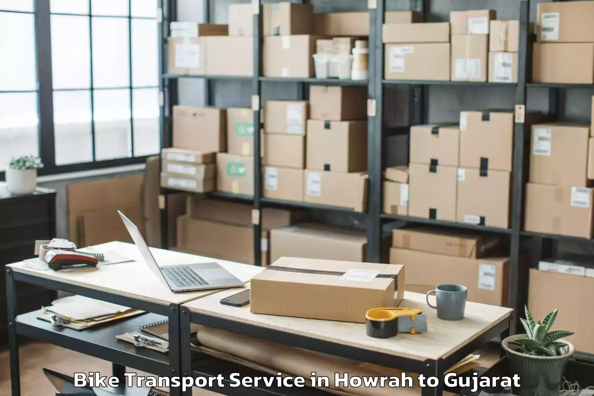 Book Howrah to Thasra Bike Transport Online